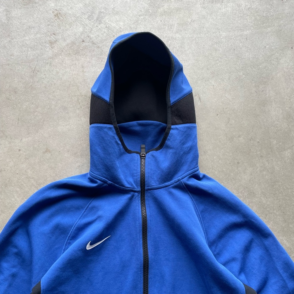 Nike Blue and Black Zip-Up Hoodie